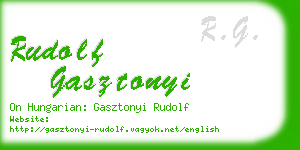 rudolf gasztonyi business card